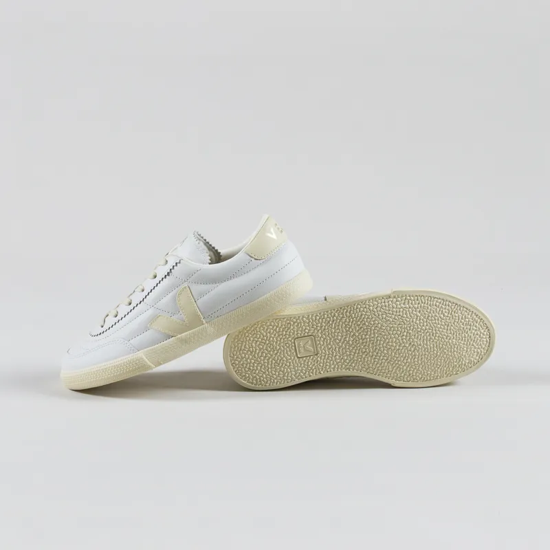 Veja Womens Panenka OT Leather Shoes White Calcaire-3