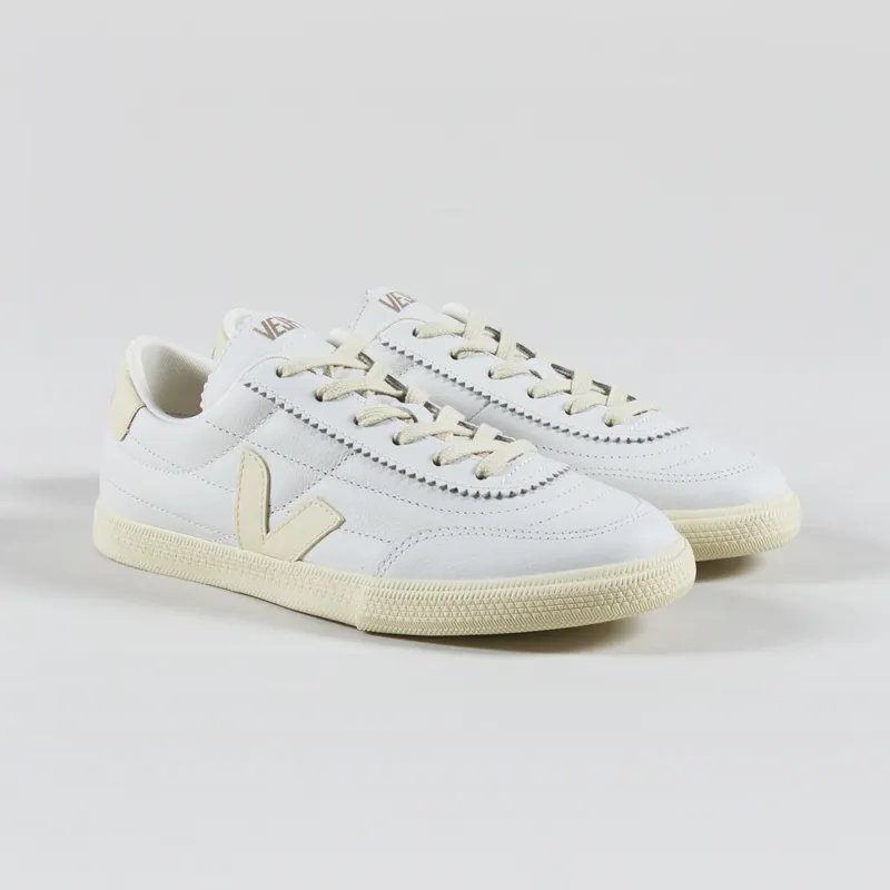 Veja Womens Panenka OT Leather Shoes White Calcaire