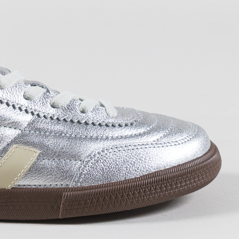 Veja Womens Panenka OT Leather Shoes Silver Pierre Bark-5