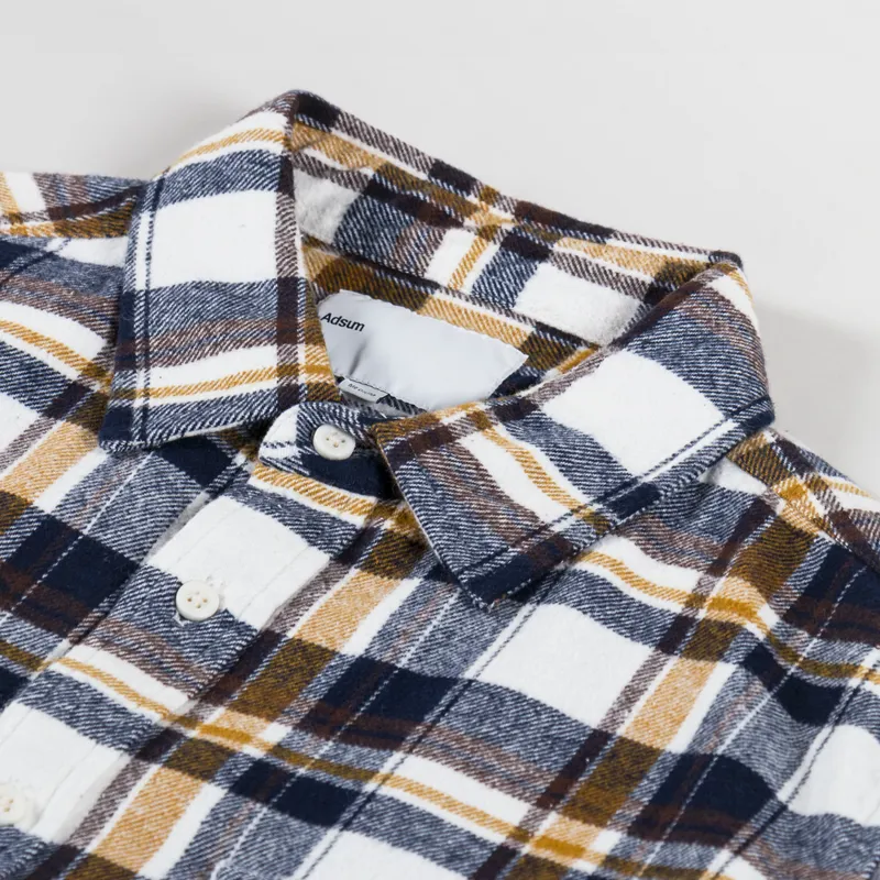 Adsum Classic Plaid Workshirt Beige Check-4