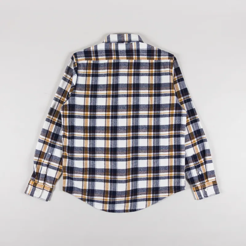 Adsum Classic Plaid Workshirt Beige Check-1