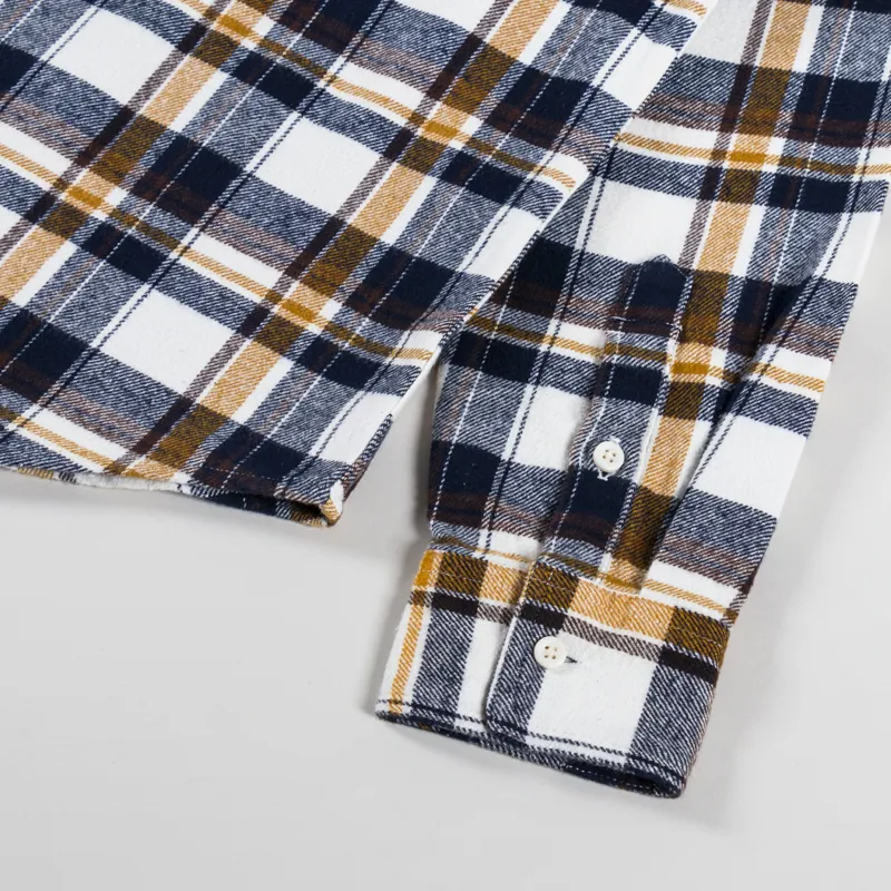 Adsum Classic Plaid Workshirt Beige Check-8