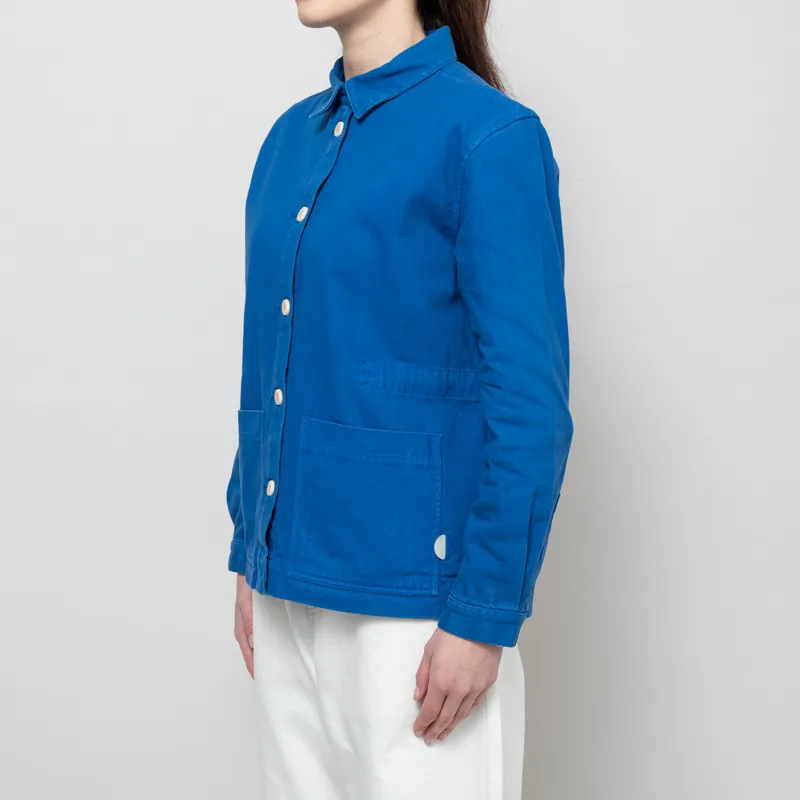 Folk Womens Assembly Jacket Cobalt Twill-1