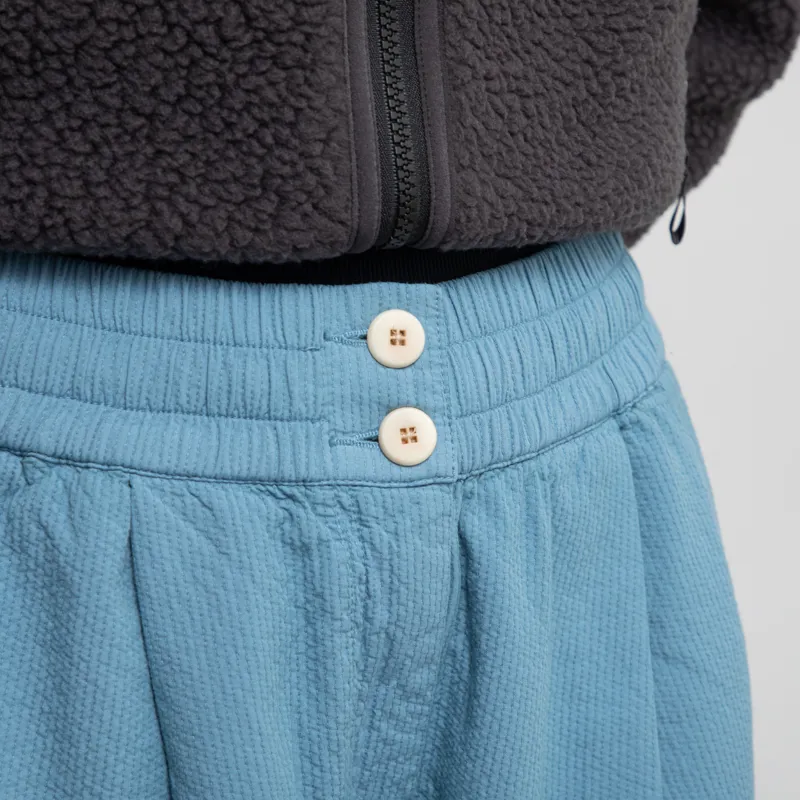 Folk Womens Drawcord Baggy Pants Light Indigo Topstitch-5