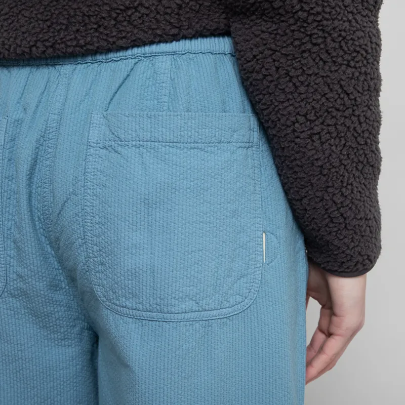 Folk Womens Drawcord Baggy Pants Light Indigo Topstitch-6