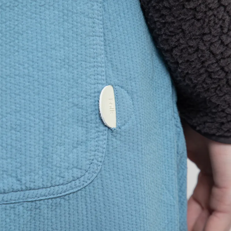 Folk Womens Drawcord Baggy Pants Light Indigo Topstitch-8