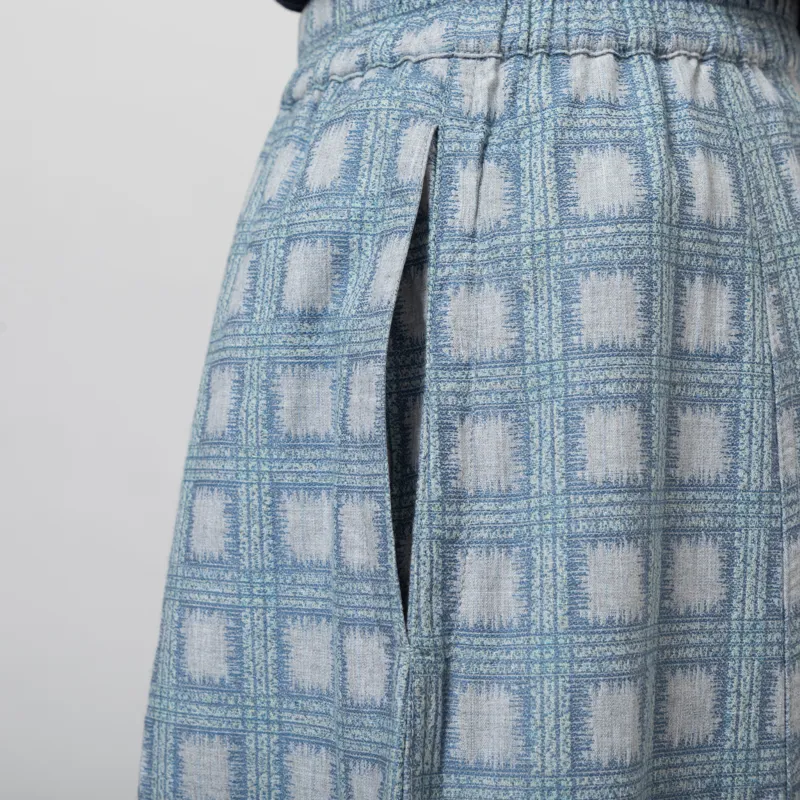 Folk Womens Full Seam Skirt Blue Tile Tapestry-5