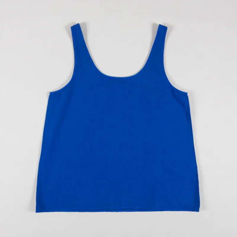 Folk Womens Scoop Back Vest Washed Cobalt