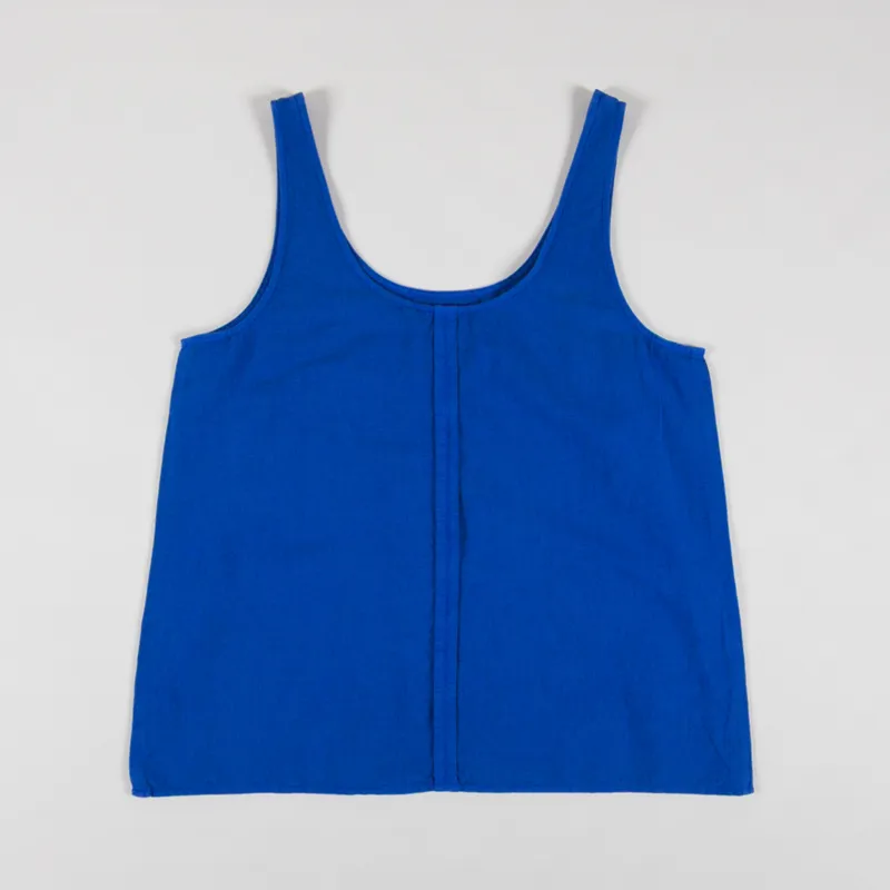 Folk Womens Scoop Back Vest Washed Cobalt-1