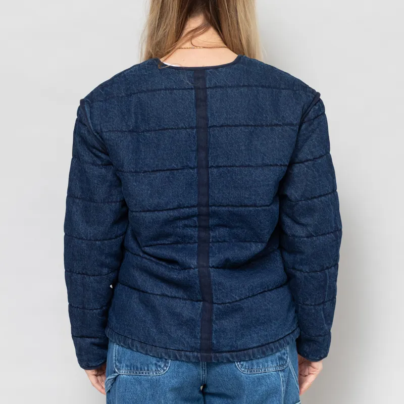 Folk Womens Quilted Liner Jacket Indigo Denim-4