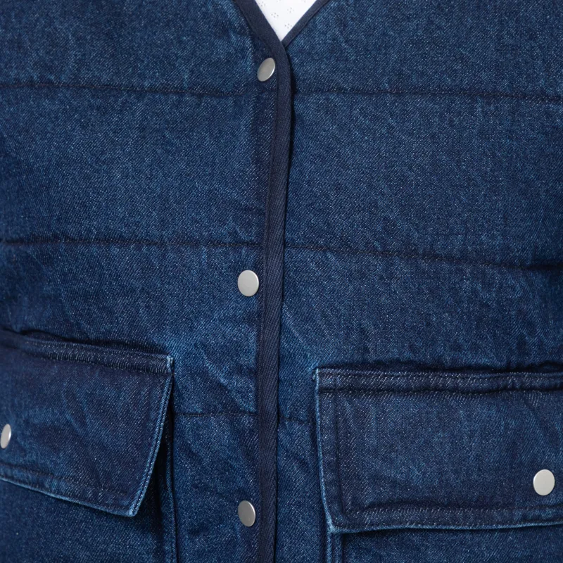 Folk Womens Quilted Liner Jacket Indigo Denim-7