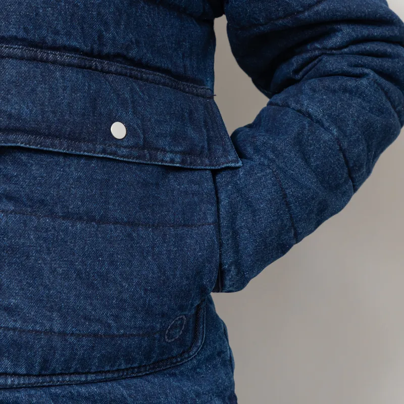 Folk Womens Quilted Liner Jacket Indigo Denim-9