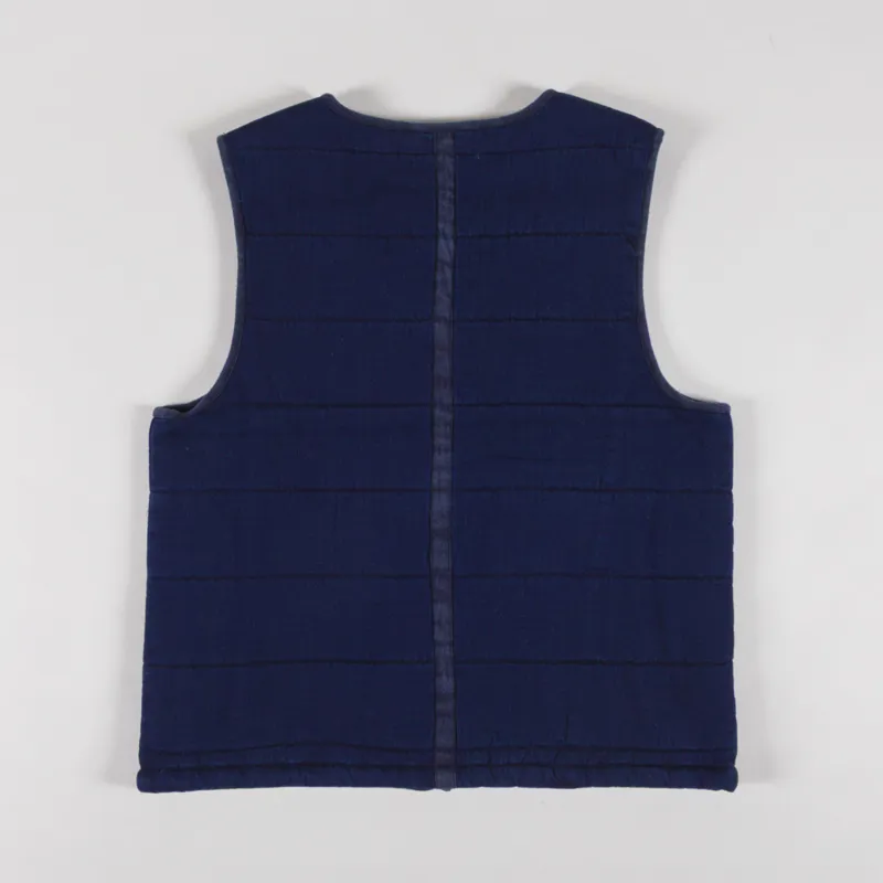 Folk Womens Quilted Gilet Denim Herringbone-1