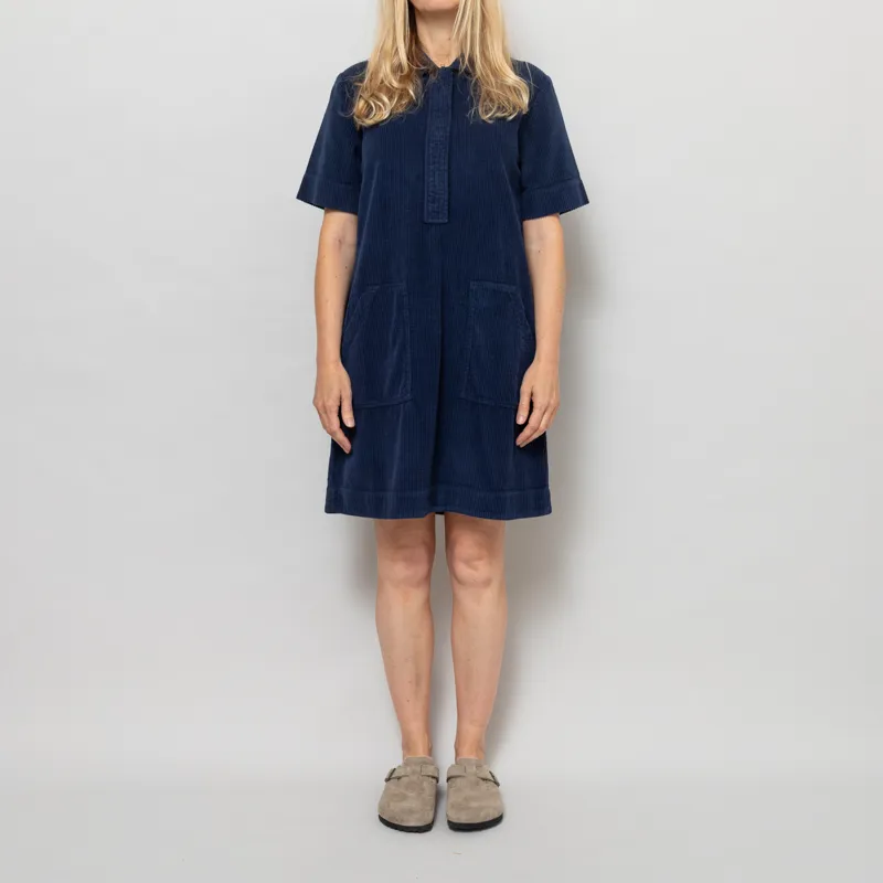 Folk Womens A Line Zip Dress Washed Ink