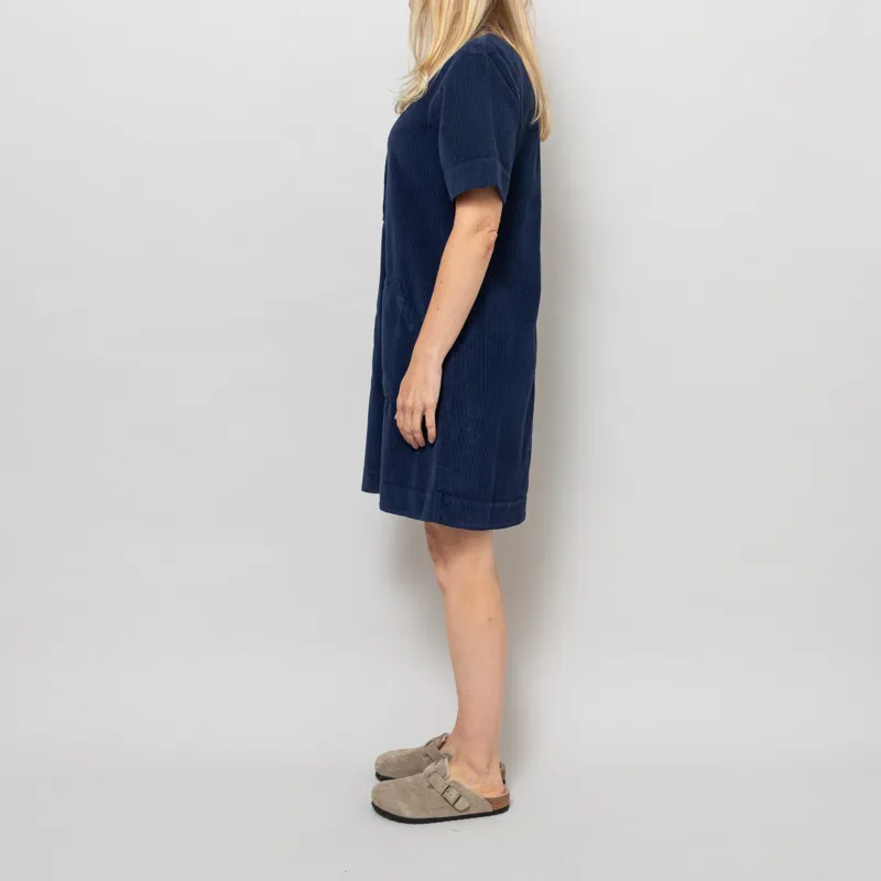 Folk Womens A Line Zip Dress Washed Ink-3