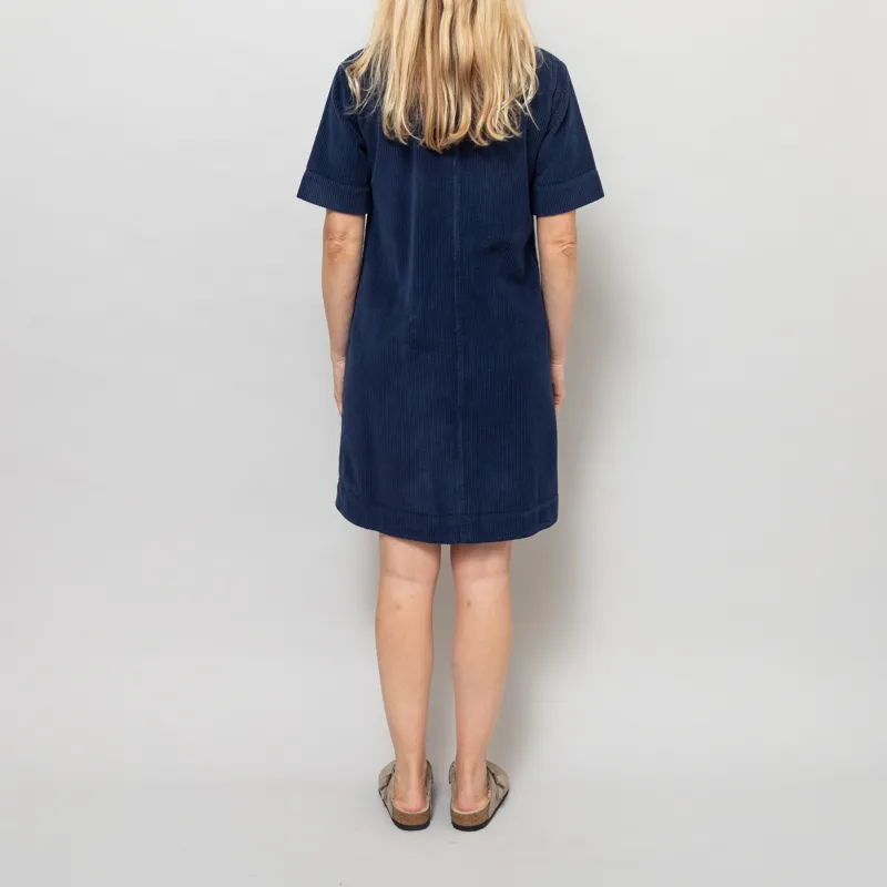 Folk Womens A Line Zip Dress Washed Ink-4