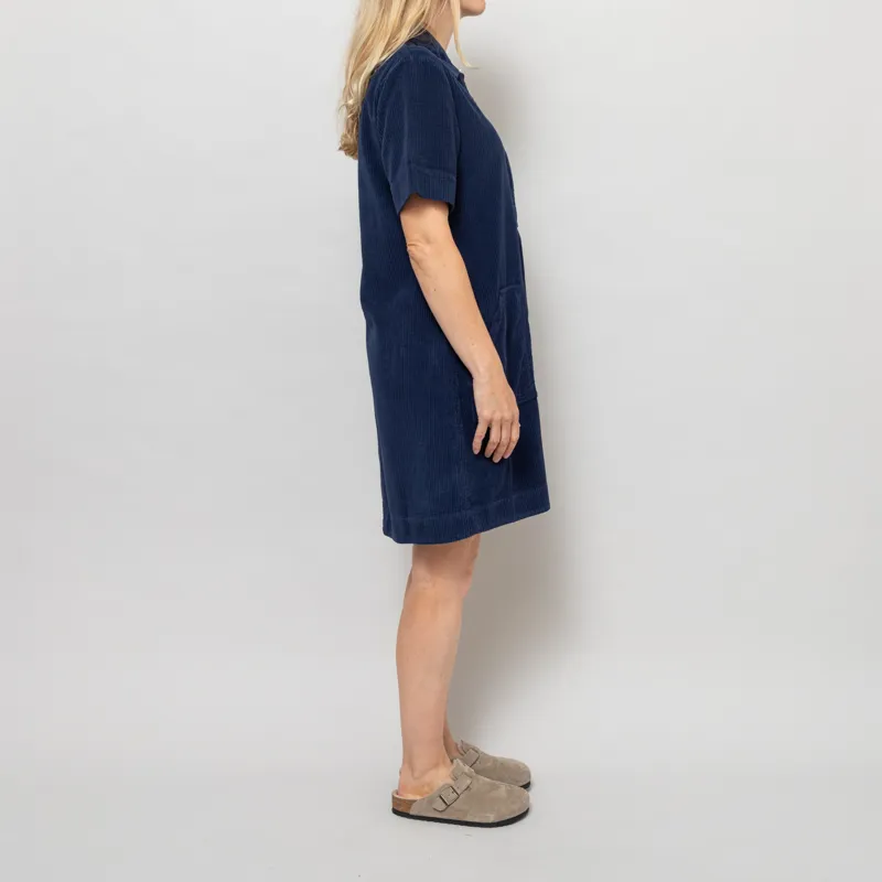 Folk Womens A Line Zip Dress Washed Ink-5