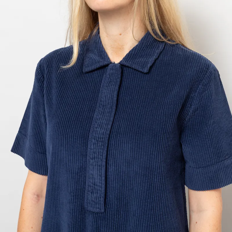 Folk Womens A Line Zip Dress Washed Ink-8