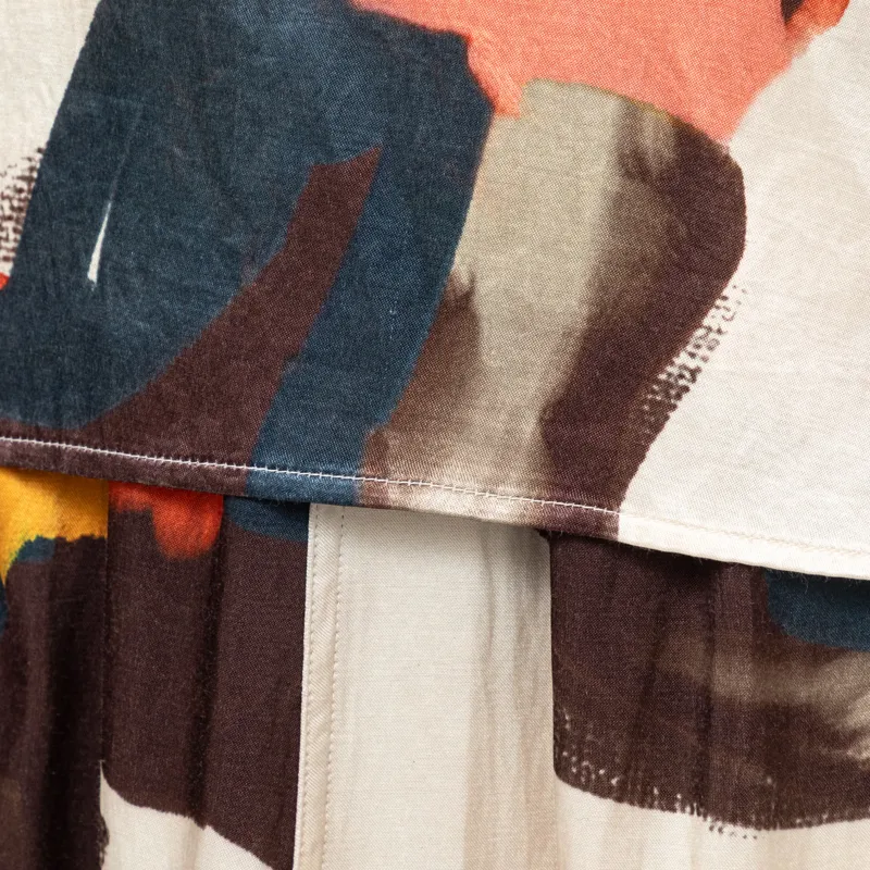 Folk Womens Scoop Back Vest Impasto Print Satin-8