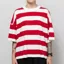Folk Womens Boyfriend T Shirt Carnation Ecru Stripe