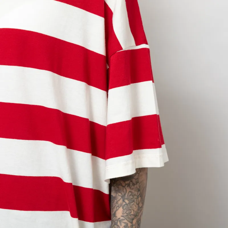 Folk Womens Boyfriend T Shirt Carnation Ecru Stripe-6