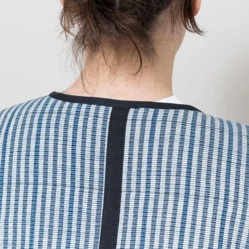 Folk Womens Gilet Indigo Crinkle Mini Check-4