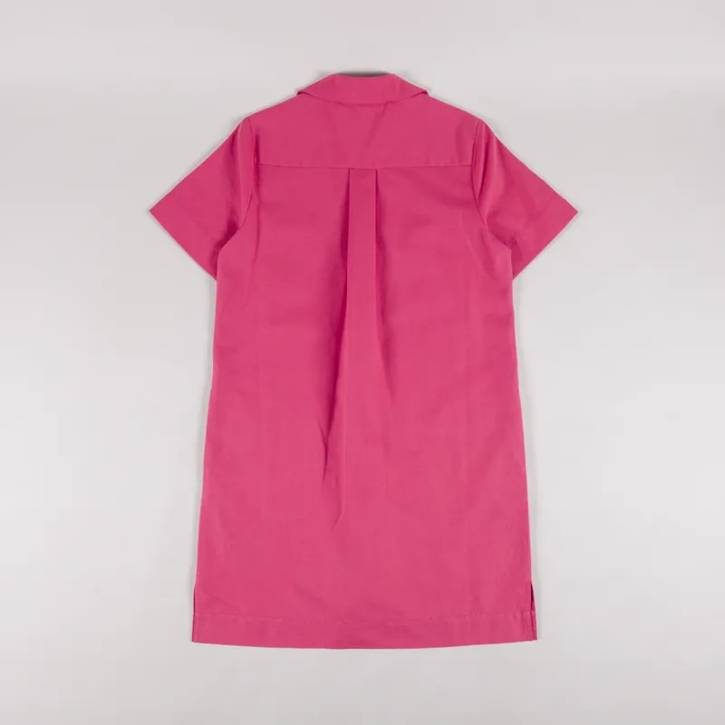 Folk Womens Shirt Dress Rose Red-1