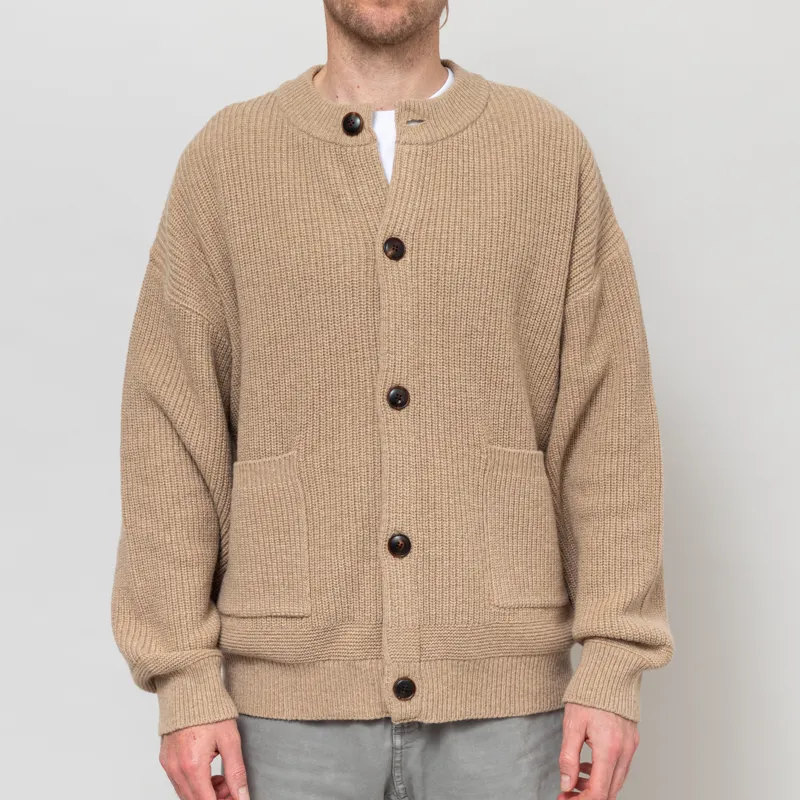 Frizmworks Heavy Wool Round Cardigan Oatmeal