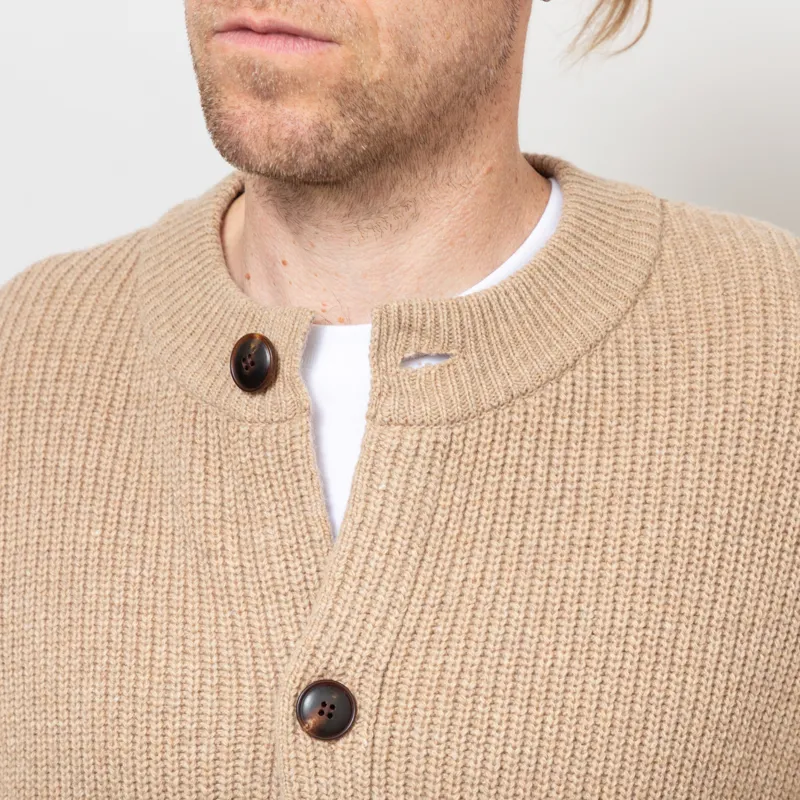 Frizmworks Heavy Wool Round Cardigan Oatmeal-6