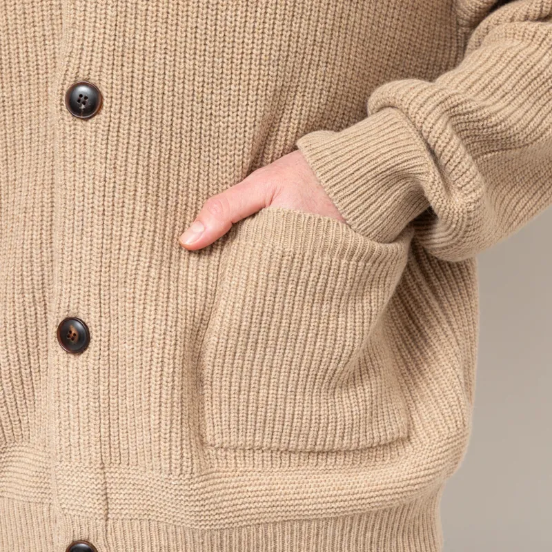 Frizmworks Heavy Wool Round Cardigan Oatmeal-9