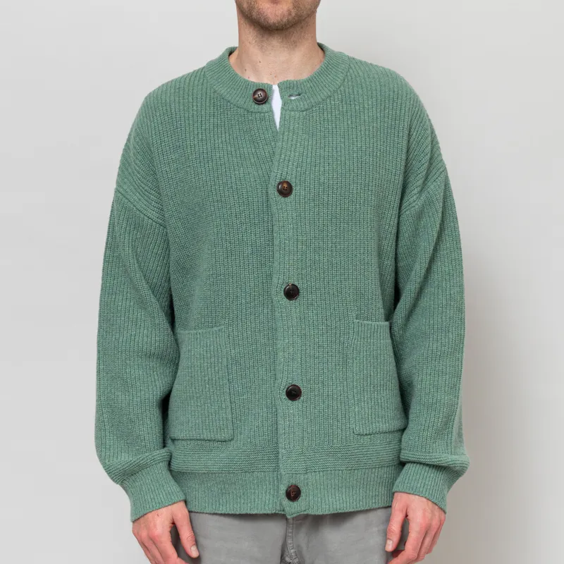 Frizmworks Heavy Wool Round Cardigan Jade Green