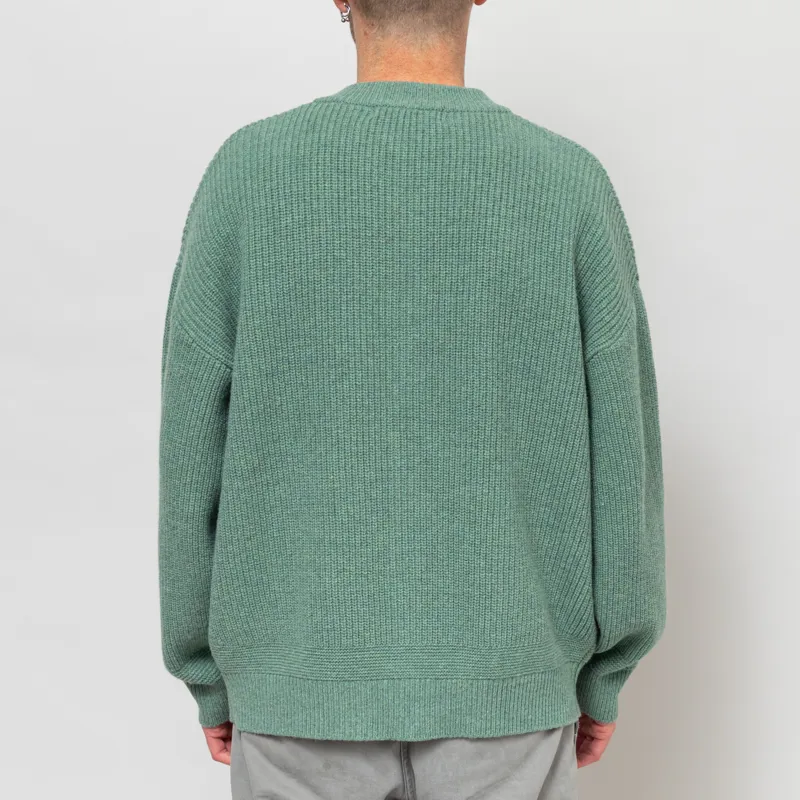 Frizmworks Heavy Wool Round Cardigan Jade Green-4