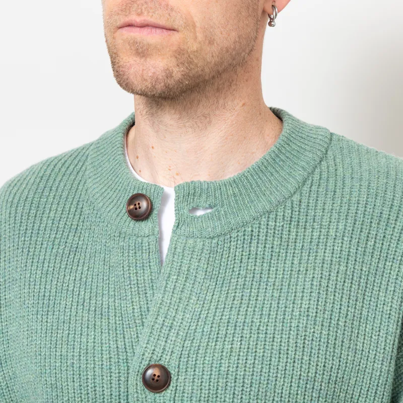 Frizmworks Heavy Wool Round Cardigan Jade Green-6