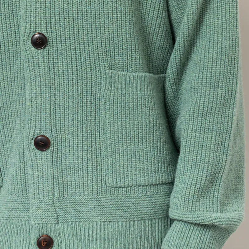 Frizmworks Heavy Wool Round Cardigan Jade Green-8