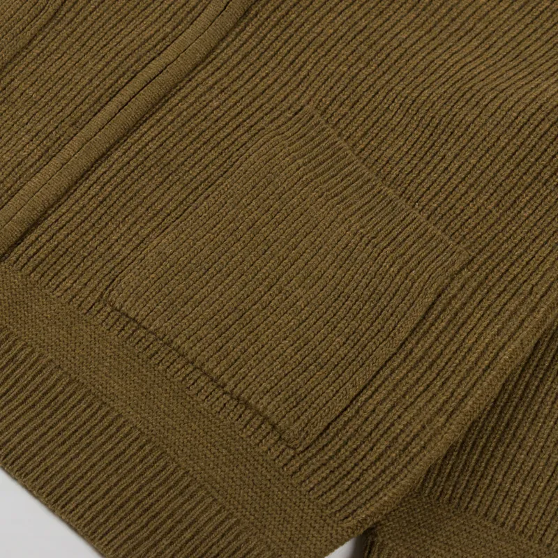 Frizmworks Mens Knitted Wool Deck Zip Up Cardigan Cinnamon