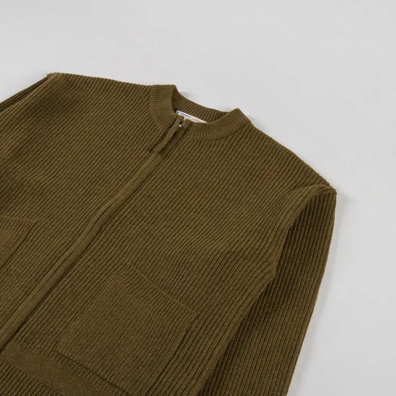 Frizmworks Wool Deck Zip Up Cardigan Cinnamon-2