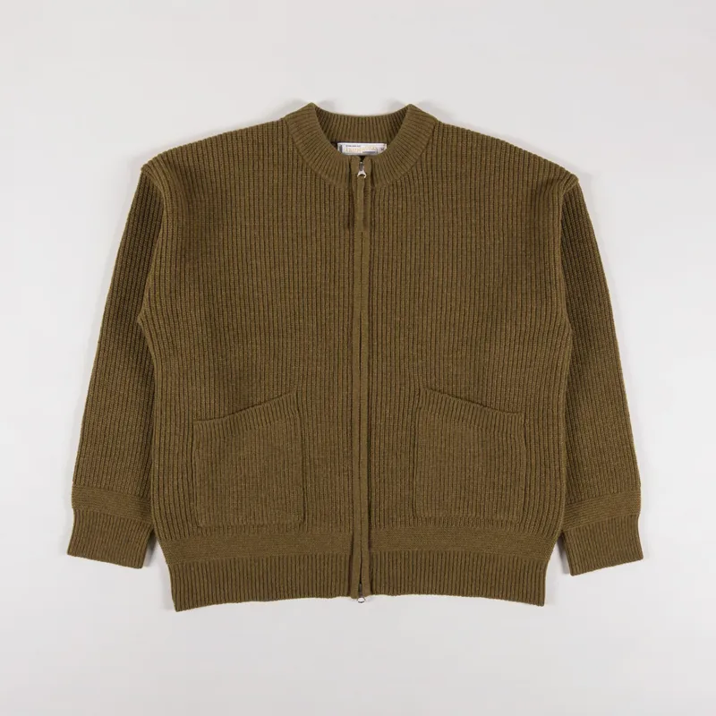 Frizmworks Wool Deck Zip Up Cardigan Cinnamon