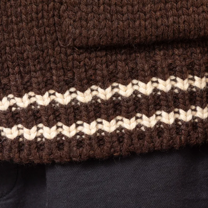 Frizmworks Wool Varsity Cardigan Brown Tan-8