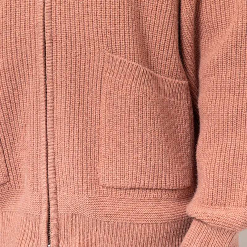 Frizmworks Wool Deck Zip Up Cardigan Indian Pink-7