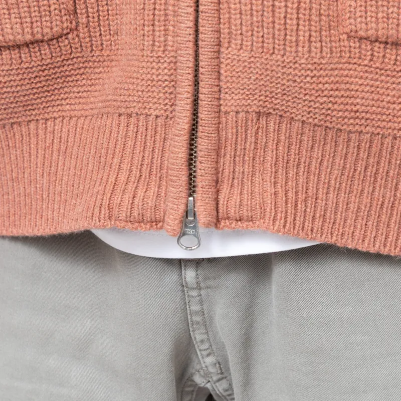 Frizmworks Wool Deck Zip Up Cardigan Indian Pink-8