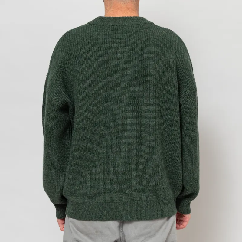 Frizmworks Wool Deck Zip Up Cardigan Forest Green-4