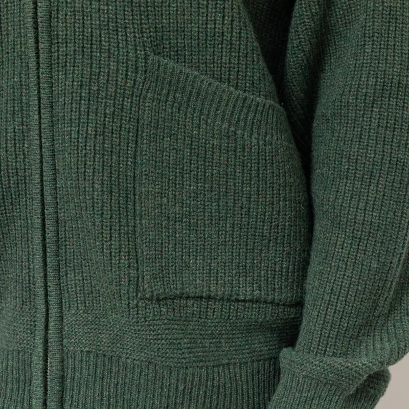 Frizmworks Wool Deck Zip Up Cardigan Forest Green-7