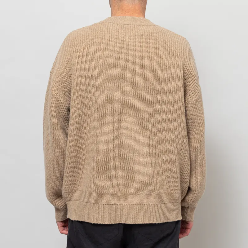 Frizmworks Wool Deck Zip Up Cardigan Oatmeal-3