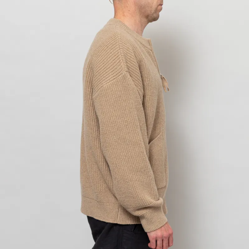 Frizmworks Wool Deck Zip Up Cardigan Oatmeal-4