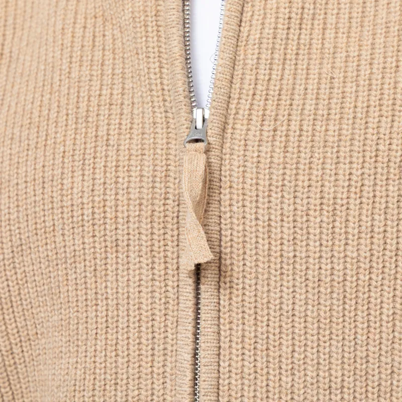 Frizmworks Wool Deck Zip Up Cardigan Oatmeal-6