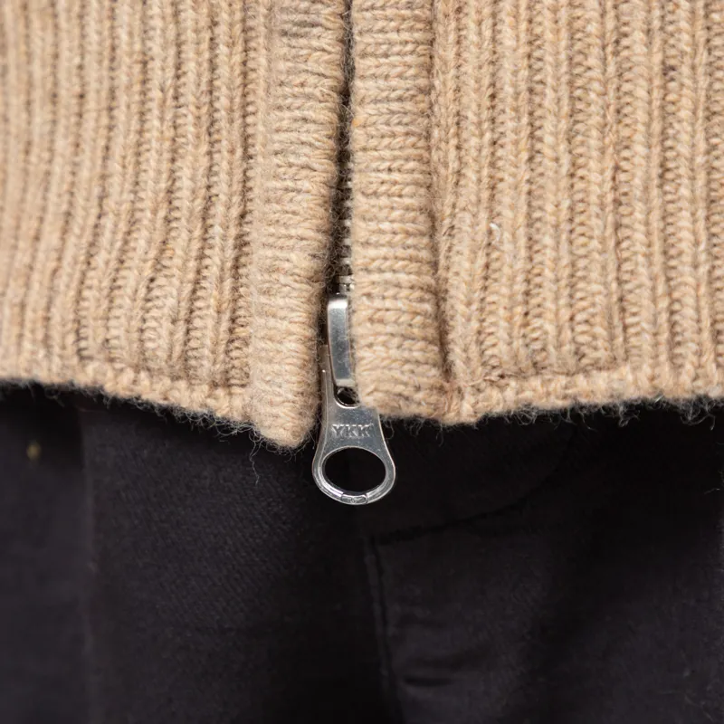 Frizmworks Wool Deck Zip Up Cardigan Oatmeal-9