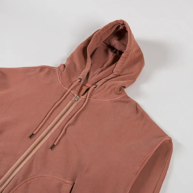 【WV PROJECT】24FW★ Cheek Pigment Hood Zip Up Frizmworks Mens OG Pigment Dyeing Hood Zip Up Parka Brick