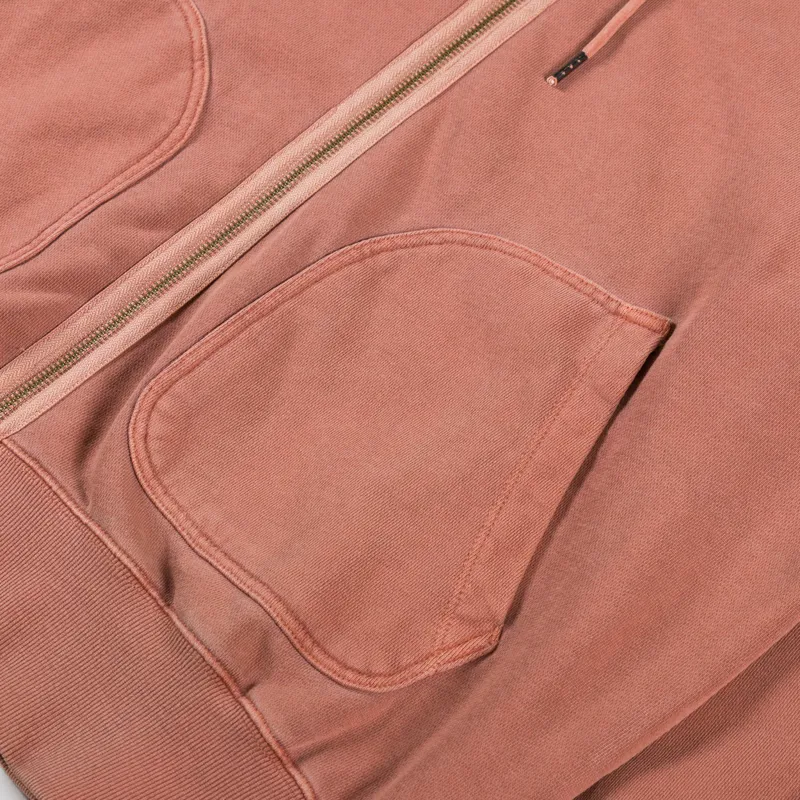 【WV PROJECT】24FW★ Cheek Pigment Hood Zip Up Frizmworks Mens OG Pigment Dyeing Hood Zip Up Parka Brick