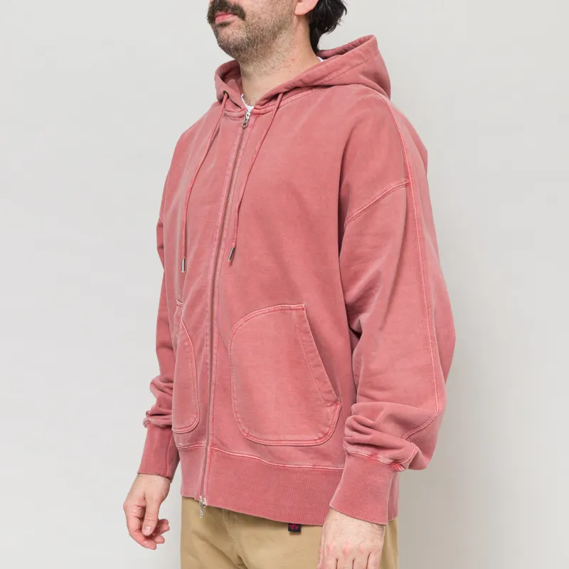 Frizmworks OG Pigment Dyeing Hood Zip Up Parka Pink-1