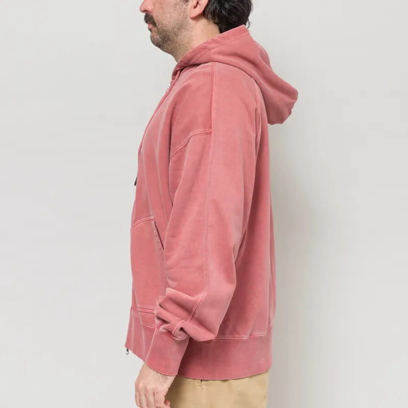 Frizmworks OG Pigment Dyeing Hood Zip Up Parka Pink-2